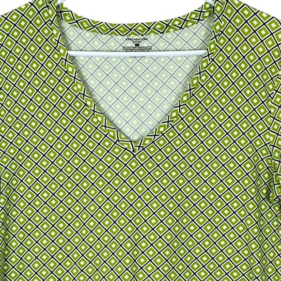 Jones New York Sport 3/4 Length Sleeved V-Neck Women’s Top Size Large - Picture 3 of 7